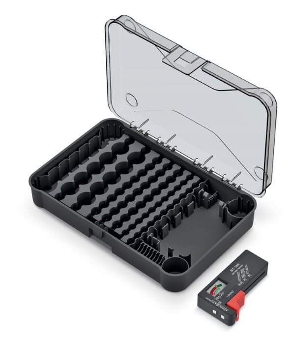 Kistenberg Batteriorganisator med Batteritester 85 Stykker