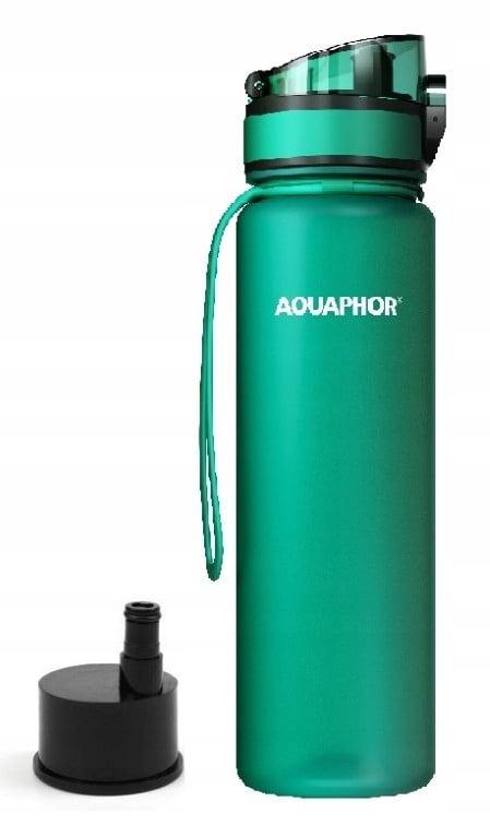 Aquaphor suodatuspullo vedelle 0,5 l vihreä + 1 suodatin