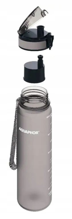 Aquaphor vesisuodatinpullo 0,5 l musta + 1 suodatin