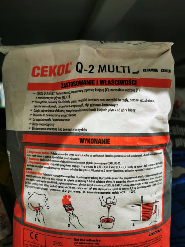 Q2 monitoimigeeli laattaliima 5 kg