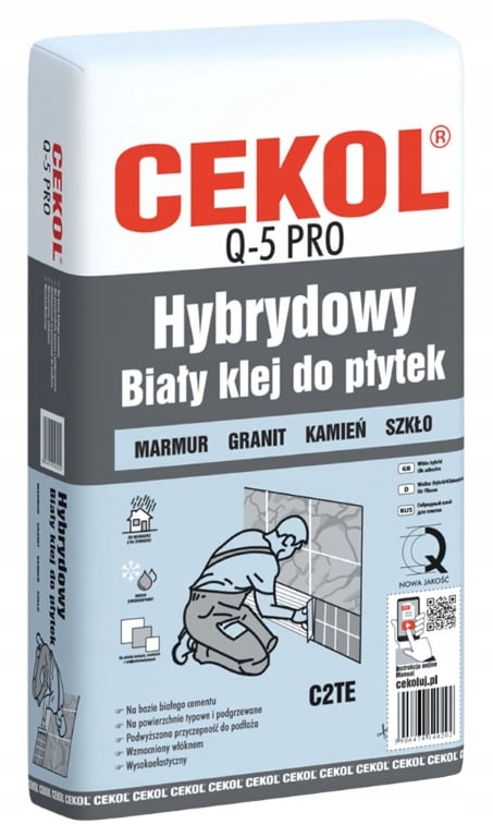 Q5 pro hybrid fliseklæber hvid 5 kg