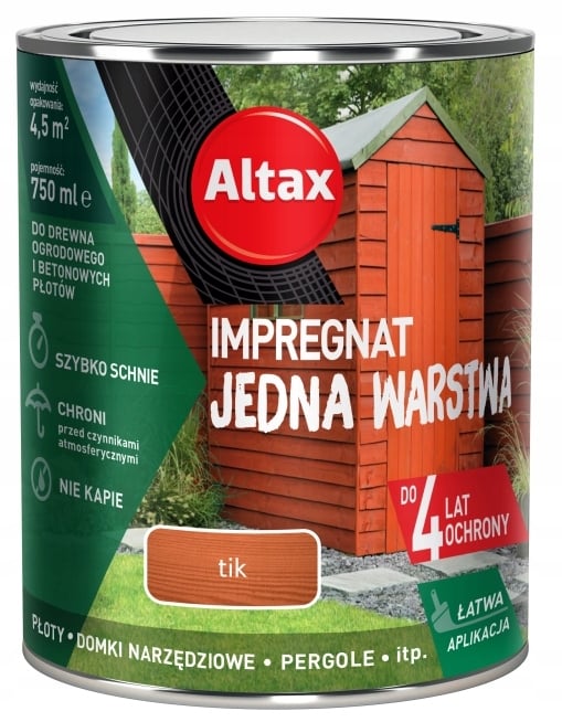 Imprægnering enkelt lag til træ og beton teak 0,75 l