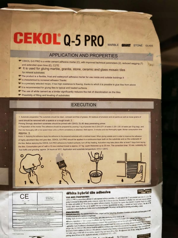 Q5 pro hybrid fliseklæber hvid 5 kg