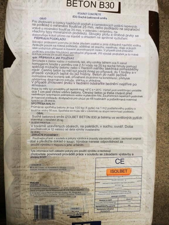 Vahva hienojakoinen betoni B-30 25 kg