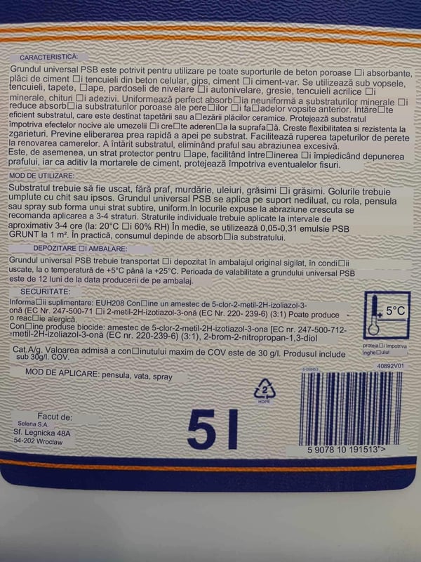 Djup penetrerande primer PSB 5l