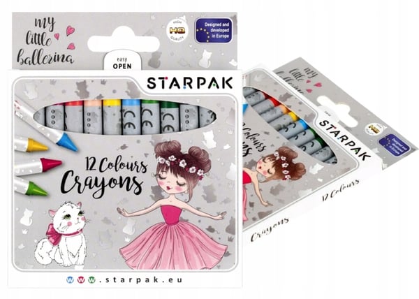 Vokskridtser Balerina 12 farver