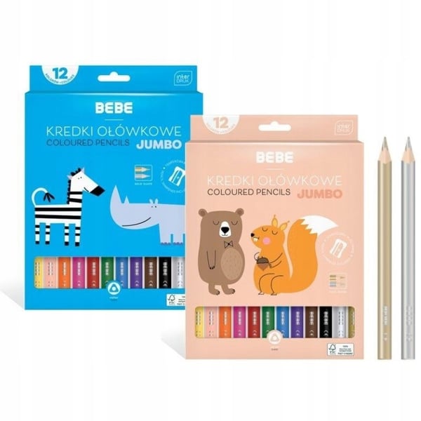 BEBE Värikynät lapsille Jumbo 12 väriä