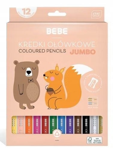 BEBE Värikynät lapsille Jumbo 12 väriä