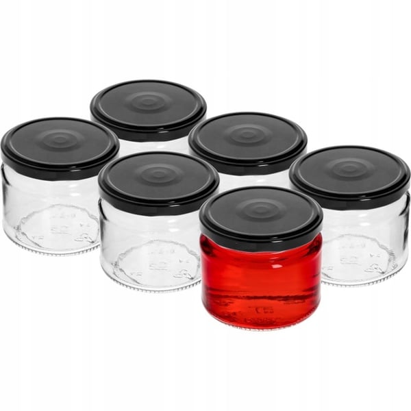 Purkit säilykkeille kierretulpilla 6 kpl 330 ml