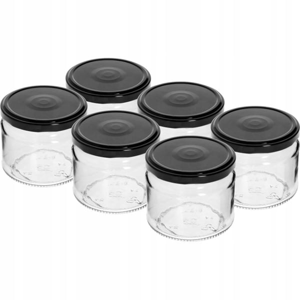 Purkit säilykkeille kierretulpilla 6 kpl 330 ml