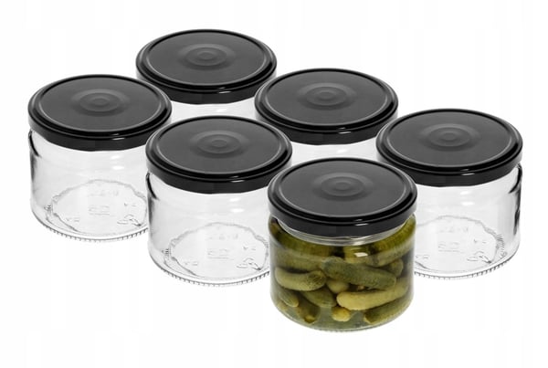 Purkit säilykkeille kierretulpilla 6 kpl 330 ml