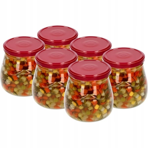Hillopurkit kansilla 6 kpl 500 ml