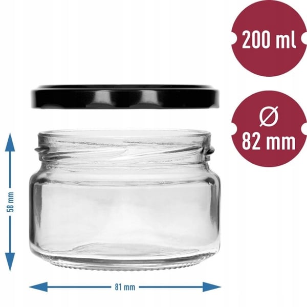 Hillopurkit kansilla 6 kpl 200 ml