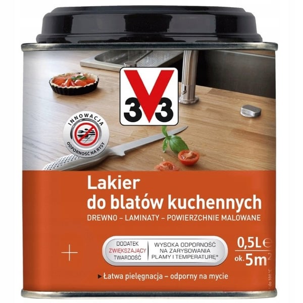 Farveløs køkkenbordpladelak 0,5 l