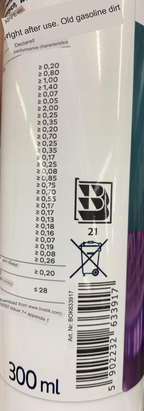 Liima kipsilevyille, stukkokiville ja polystyreenille 300 ml