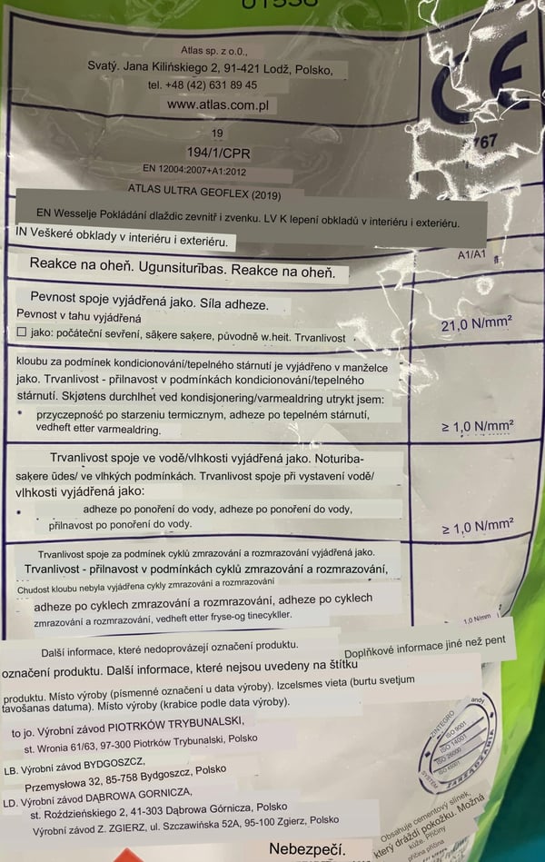 Meget fleksibel gelfliseklæber 5 kg