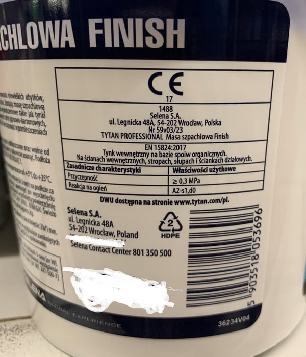 Akryl spartelmasse Finish 1,5 kg