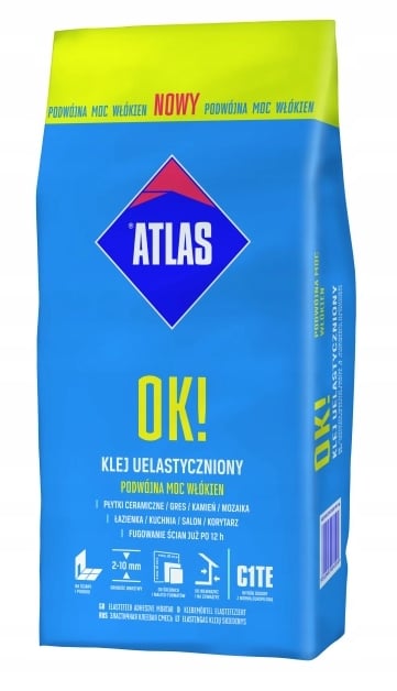 Elastisk fliseklæber, klasse C1TE, 5 kg