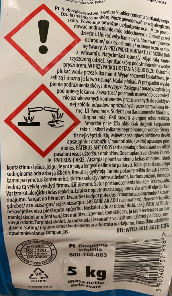 Elastisk fliseklæber, klasse C1TE, 5 kg
