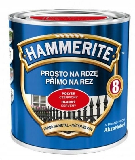 Hammerite Metalmaling Direkte til Rust Rød 0,7 l