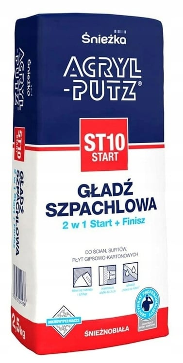 Gipsbaseret spartelmasse ST10 start 2,5 kg