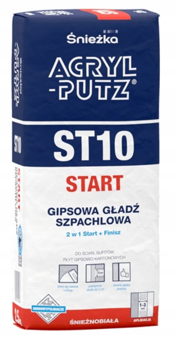 Gipsbaseret spartelmasse ST10 start 5 kg