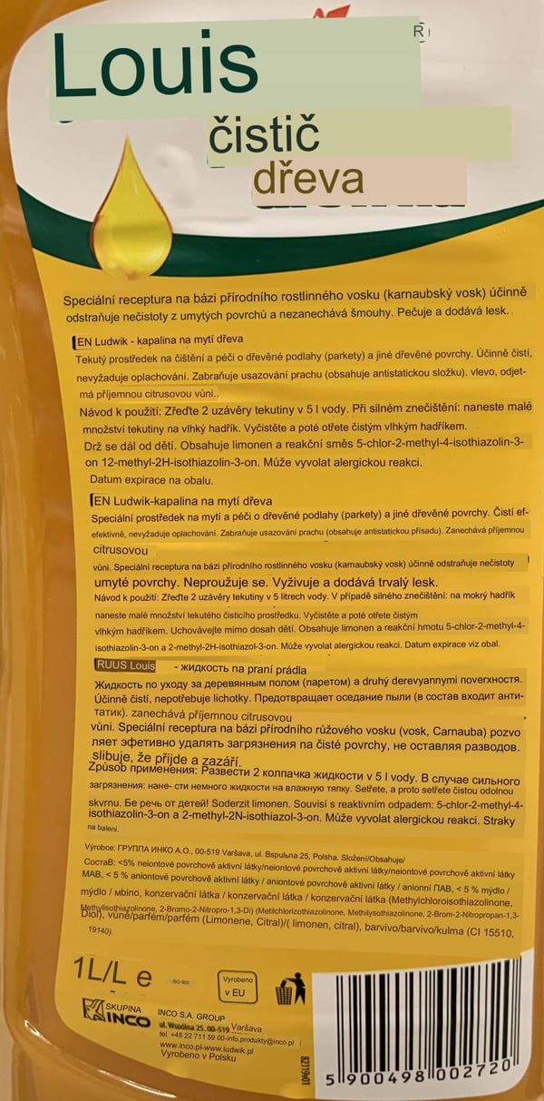 Puunpesuliuos Ludwik tehokas 1l