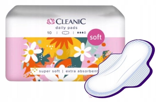 Cleanic Soft dagsbind med vinger 10 stk
