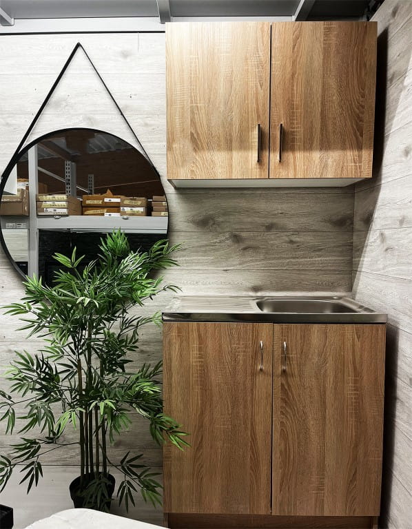 Yhden hengen 80 x 60 Sonoma Oak -seinälle ripustettava keittiönkaappi