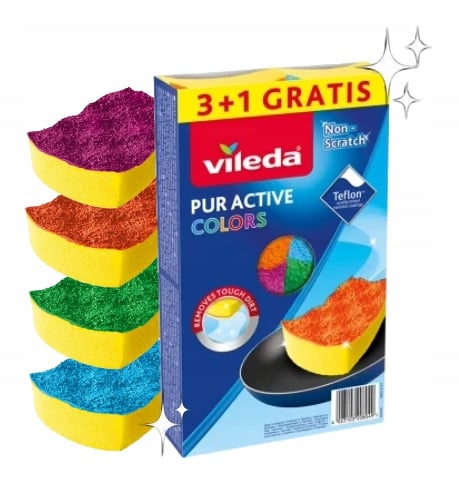 Vileda køkkensvampe til opvask, 4 stk.