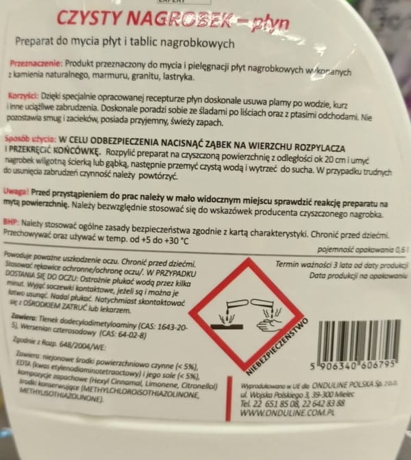 Hautakivien puhdistusneste Feda 0,6 l