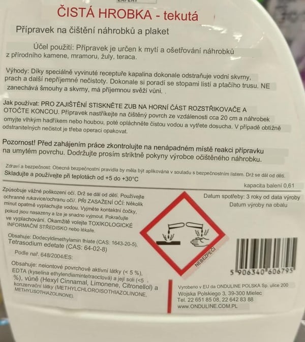 Hautakivien puhdistusneste Feda 0,6 l
