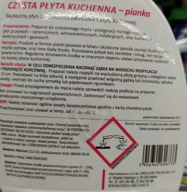 Feda skum til rengøring af induktionskogeplade 0,6 l