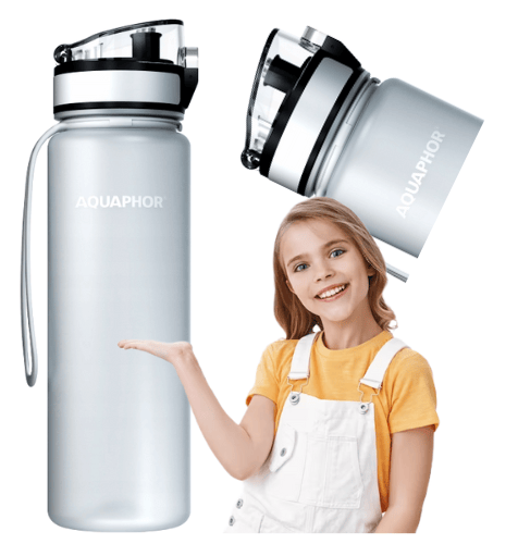 Aquaphor vattenfilterflaska 0,5 l vit + 1 filter