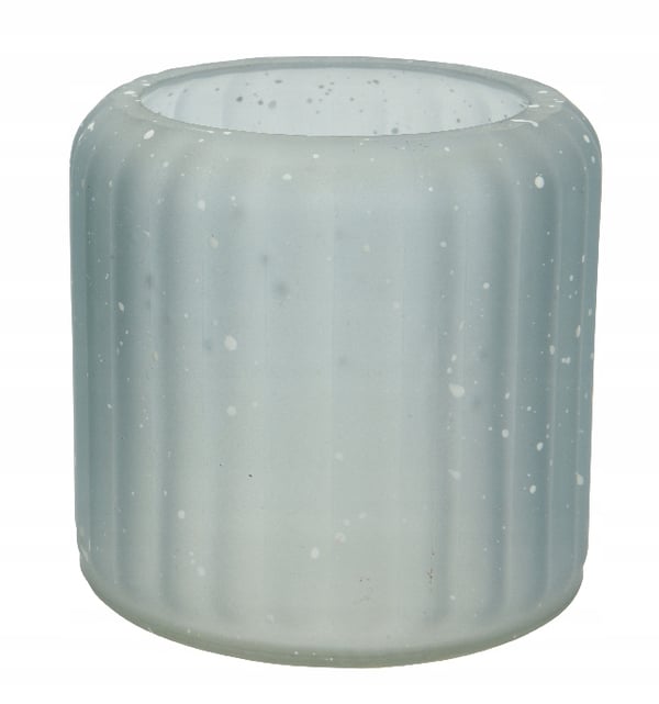 Dekorativ ljusstake i glas med prickar 7,5 x 8 cm 1 st.