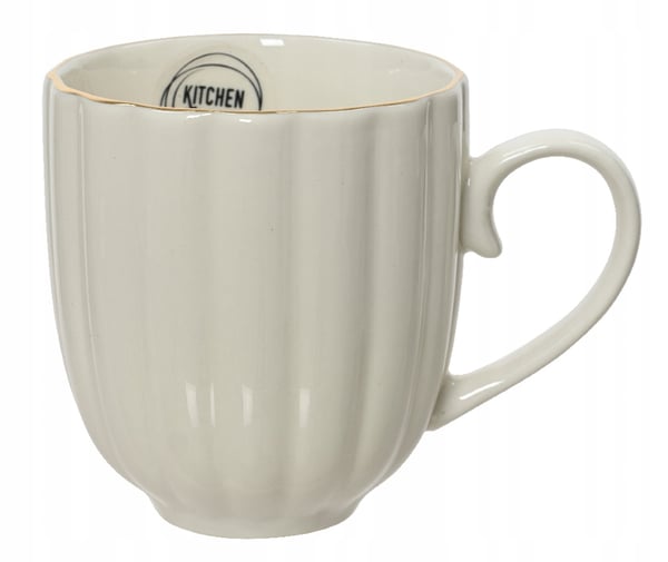 Hvid porcelænskop til kaffe 400 ml