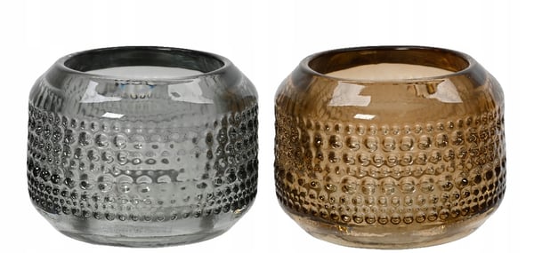 Dekorativ ljushållare i glas för ljus 8,2 x 5,8 cm 1 st.