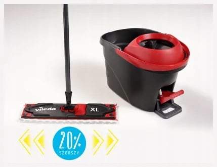 Vileda Ultramax Turbo XL flad roterende moppe med spand