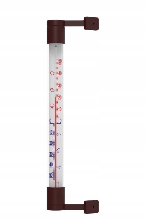 Ruskea itseliimautuva ulkolämpömittari 22 cm