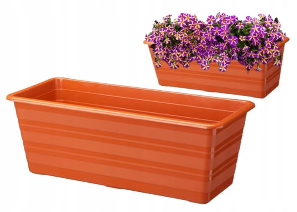 Terrakotta balkonkasse 40 cm Draco