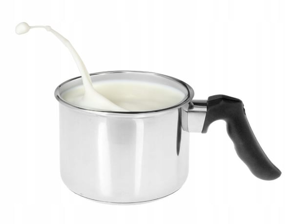 Maitopannu kahvalla, terästä, 1 l, 12 cm