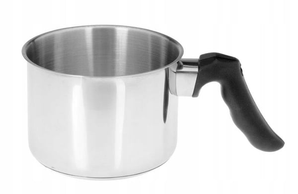 Maitopannu kahvalla, terästä, 1 l, 12 cm