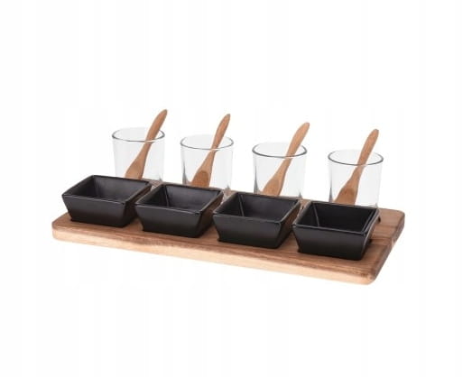 Svarta snackbowlar serveringsset 13 st