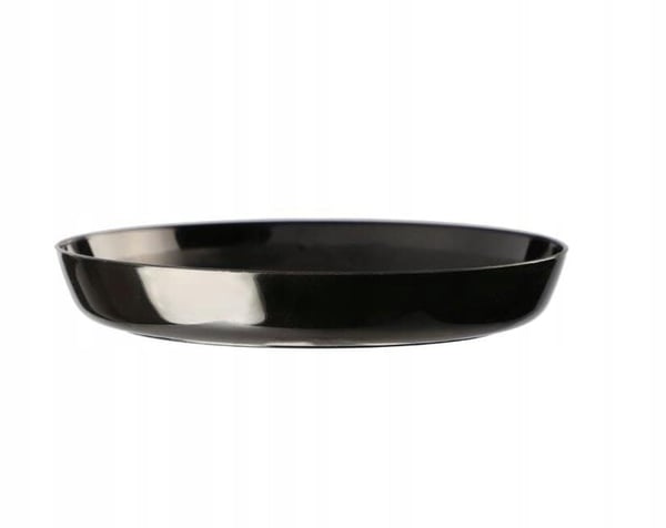 Sort plastik potteunderlag Cristal 14,5 cm