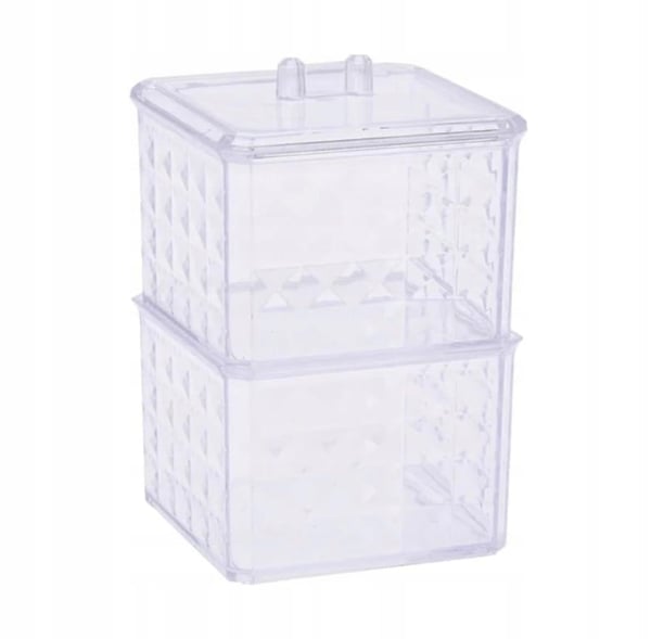 Kosmetiikkajärjestelijä, vanupuikot, läpinäkyvät, 2 kpl.