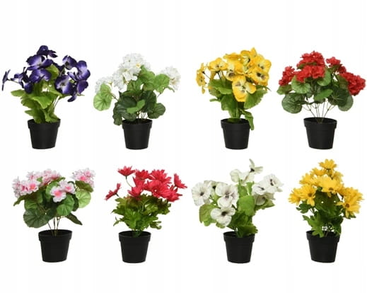 Kunstig plante med polyesterpotte dekorativ 11x20 cm
