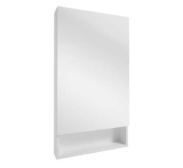 Lupo hvidt hængende badeværelsesskab med spejl 50x90 cm