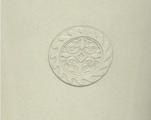 Dekorativ rund potte af polystone til blomster 40x45,5cm