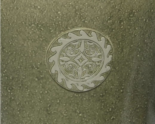Dekorativ rund potte af polystone til blomster 40x45,5cm