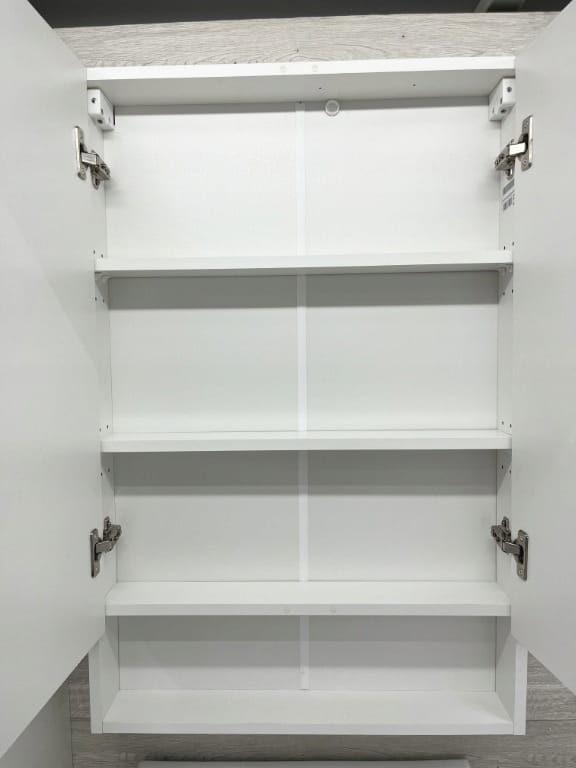 Lupo vitt hängande badrumsskåp med spegel 60x90 cm